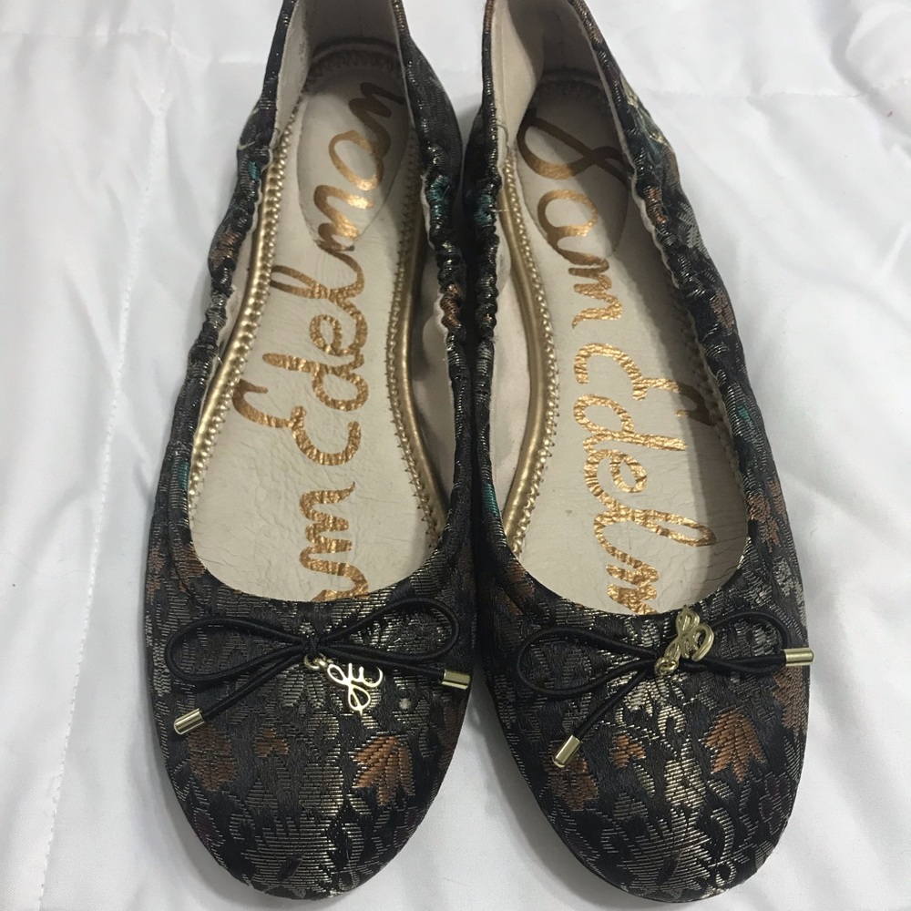 SOLD Embroidered Sam Edelman, Felicia Flats, 6.5